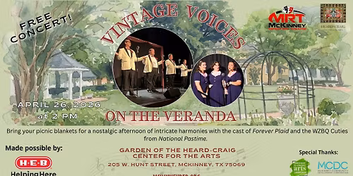 Vintage Voices on the Veranda - FREE Outdoor Concert