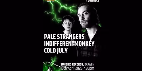 Grassroots Connect featuring Pale Strangers +Indifferentmonkey + Cold July - Friday 10th April 2026 | Sunbird Records, Darwen 