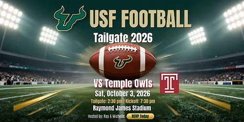 USF Football Tailgate 2026 \u2013 USF vs. Temple Owls