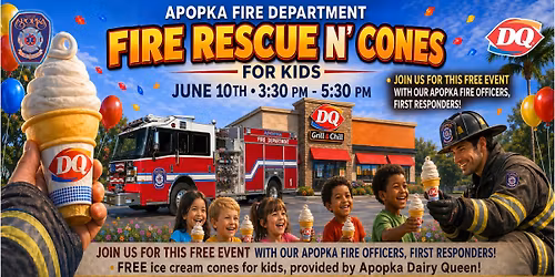 DQ "Fire Rescue N' Cones" With Apopka Fire Department