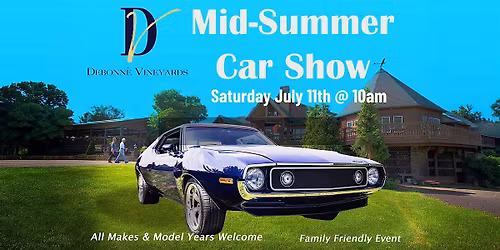 Debonn\u00e9 Vineyards Mid\u2011Summer Car Show 2026