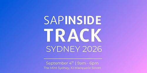 SAP Inside Track Sydney 2026