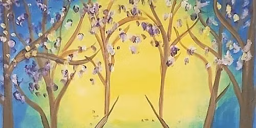 Tunnel of trees paint and sip painting event