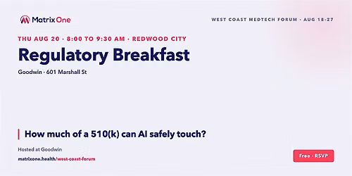 Regulatory Breakfast, Redwood City