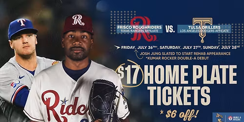 Tulsa Drillers at Frisco Roughriders at Riders Field