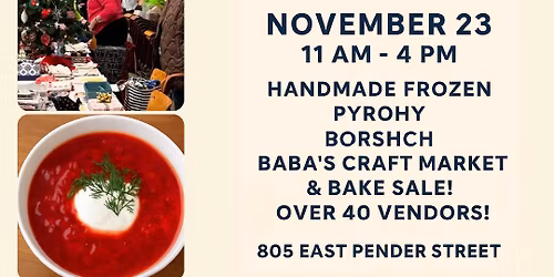 Pyrohy & Ukrainian Crafts Sale