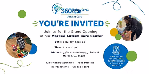 360 Behavioral Health Merced Autism Center Grand Opening