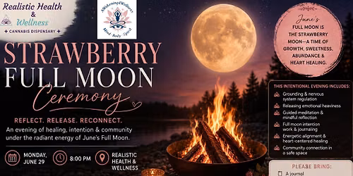 Strawberry Full Moon Circle \ud83c\udf53 \ud83c\udf15 
