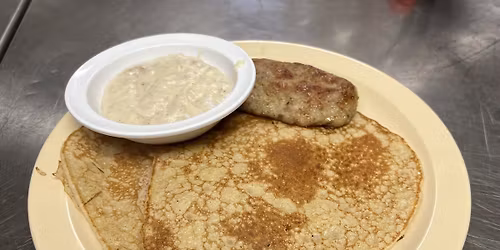 Old Fashioned Buckwheat Cake and Sausage Dinner