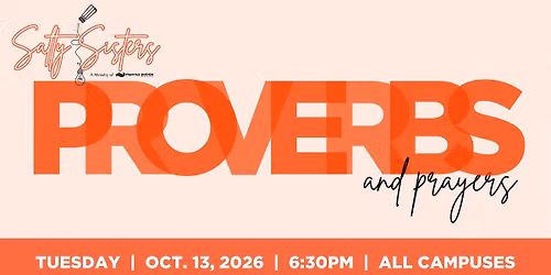 \u2615 Salty Sisters: Proverbs & Prayer \u2014 October 13