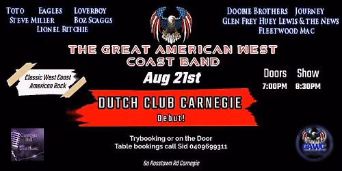 The Great American West Coast Band \u201cCarnegie Debut\u201d