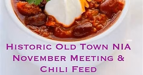 Historic Old Town NIA November Meeting and Potluck