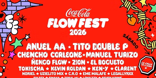 Coca Cola Flow Fest 2026 - 2-Day Pass - Anuel AA, Tito Double P, Grupo Frontera & Ozuna Tickets