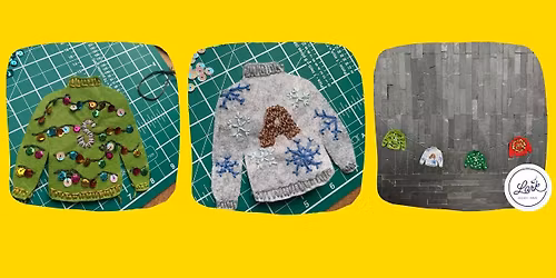 Felt embroidered Christmas jumper decoration