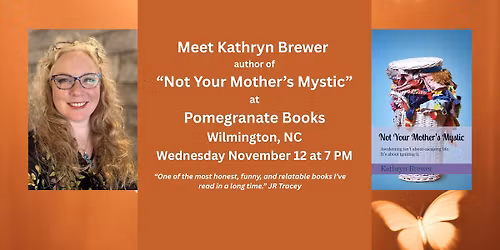 Author Kathryn Brewer at Pomegranate Books in Wilmington, NC