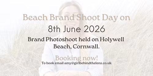 Brand Beach Photoshoot on Holywell Beach, Cornwall