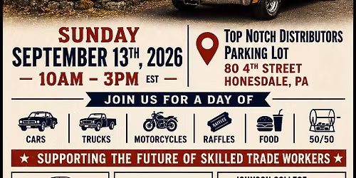 3rd Annual Save the Trades Scholarship Car Show