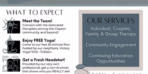 Calm and Focused Therapy Clayton Open House!