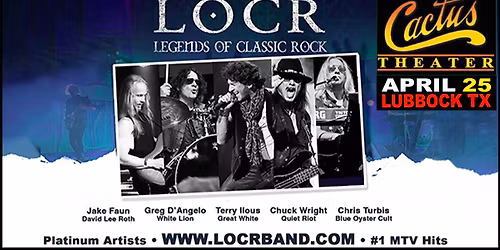 Cactus Theater presents Legends Of Classic Rock LIVE!
