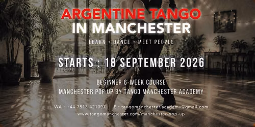 Learn To Dance Argentine Tango in Manchester (6 weeks Beginner Course)