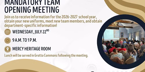 Mandatory Team Opening Meeting