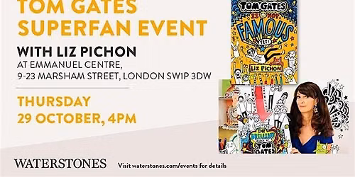 Tom Gates Superfan Event with Liz Pichon at Emmanuel Centre, London