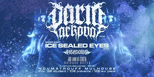 Release Party DARIA ARKOVA + ICE SEALED EYES + MEADOWS \u2022 Noumatrouff