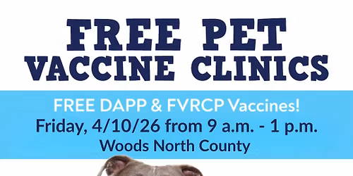 Free Pet Vaccine Clinic at Woods Atascadero