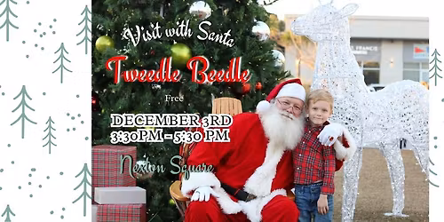 Visit with Santa at Tweedle Beedle Free kids event in Nexton Square, Summerville SC