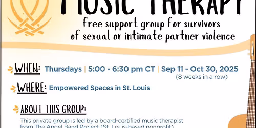 Music Therapy: Free Support Group for Survivors of Sexual or Intimate Partner Violence