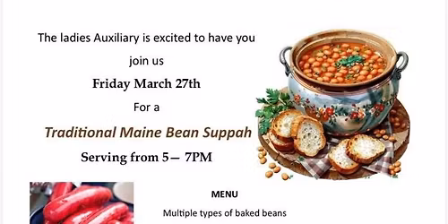 Yarmouth Amvets Aux Bean Suppah on 3\/27