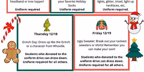 BSE Holiday Spirit week!