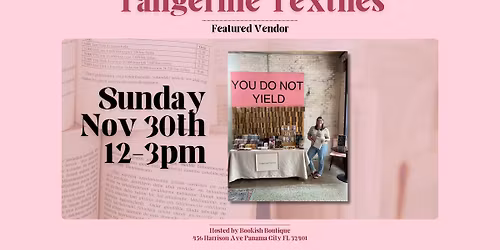 Tangerine Textiles @ Bookish!