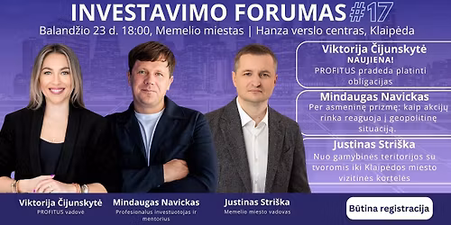 Sumanaus Investavimo Forumas Klaip\u0117doje #17