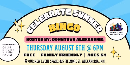 Celebrate Summer - Family Friendly Bingo - FREE - Hosted by Downtown Alexandria Inc.