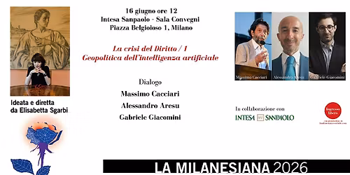 GEOPOLITICA DELL\u2019INTELLIGENZA ARTIFICIALE. Cacciari, Aresu, Giacomini.