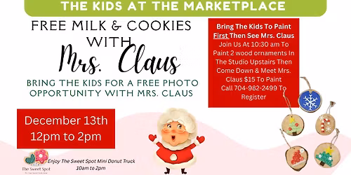 Milk & Cookies With Mrs. Claus & Kids Paint Event