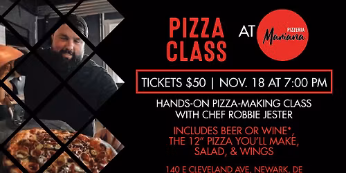 Pizza Making with Chef Robbie Jester at Pizzeria Mariana