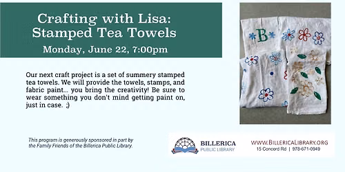 Crafting with Lisa: Stamped Tea Towels