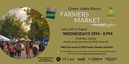 GVR Farmers Market 2026 \u2014 Every Wednesday Evening All Summer