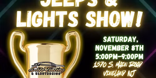 Jeeps and light show