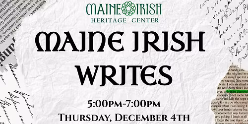 Maine Irish Writes: December