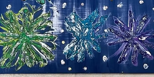 Firework painting with glitter