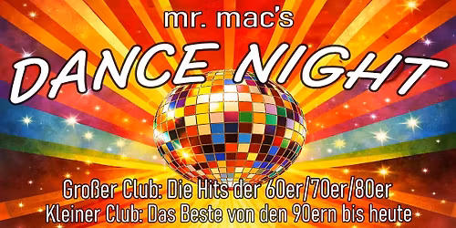 Funkenflug pr\u00e4sentiert: die  mr. mac's  DANCE NIGHT