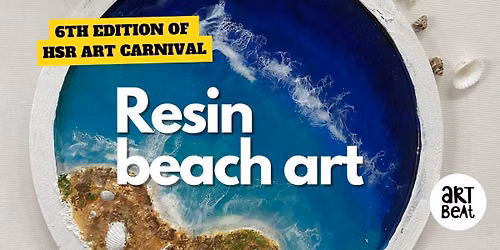 Resin beach art + pottery (Carnival)