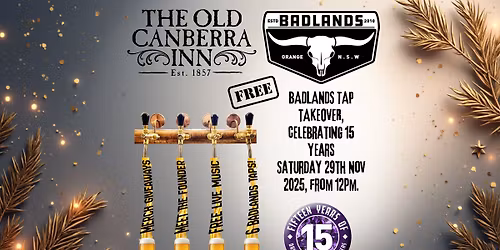 Badlands Tap Takeover at The Old Canberra Inn