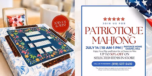 Patriotique Mahjong at Paysage Home Chapel Hill