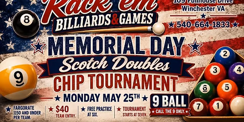 Memorial Day 9 Ball Scotch Doubles 