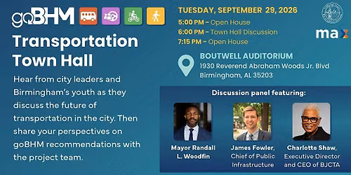 goBHM Transportation Town Hall