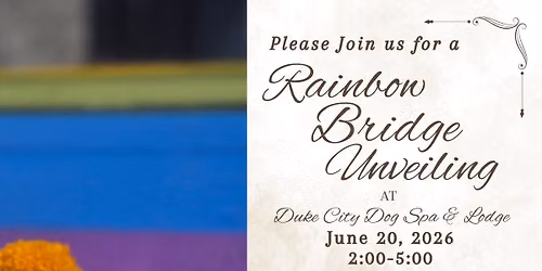 Rainbow Bridge Memorial Unveiling